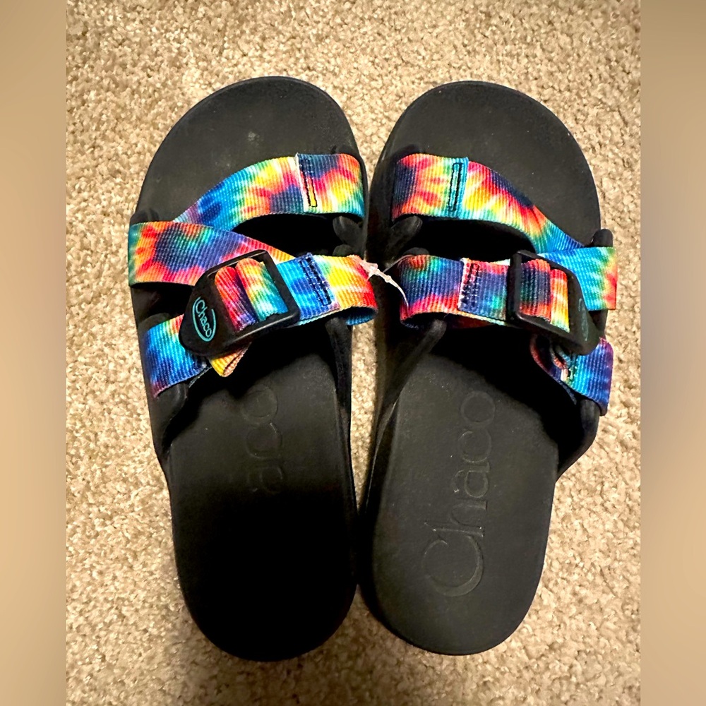 Chaco Multicolor Tie Dye Strap Slide Sandals Women’s 5
